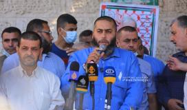 مهجة القدس وحركة المجاهدين ينظمان وقفة تضامن مع الاسرى فى سجون الاحتلال  (9).JPG