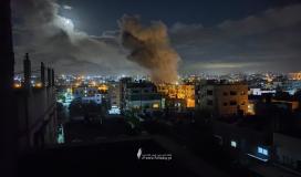 صورة لحظة القصف الصهيوني على موقع المقاومة في الوسطى