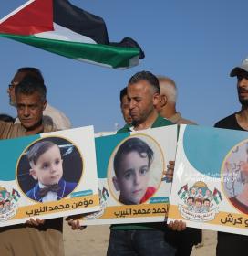 افتتاح أكبر منحوتة رملية في فلسطين بطول 100 متر تتضمن أسماء الشهداء الأطفال في معركة وحدة الساحات (11).JPG