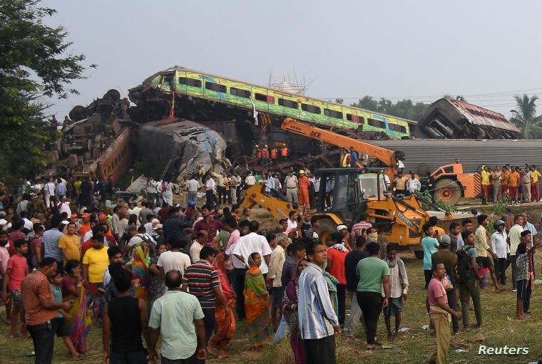 تصادم قطارين في الهند