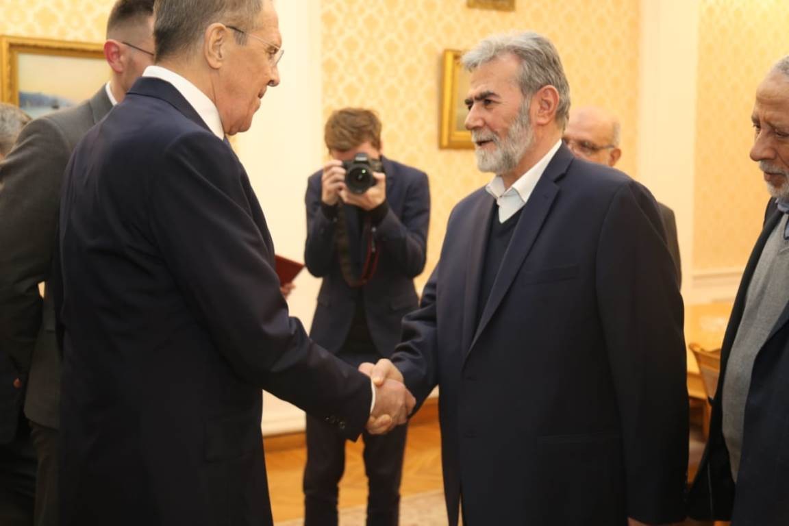 سيرغي لافروف يلتقي في موسكو زياد النخالة، الأمين العام لحركة الجهاد الفلسطينين
